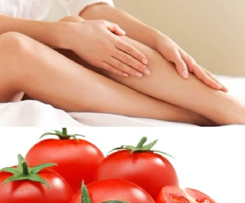 Tẩy lông chân bằng cà chua nguyên chất là cách đơn giản và nhanh nhất